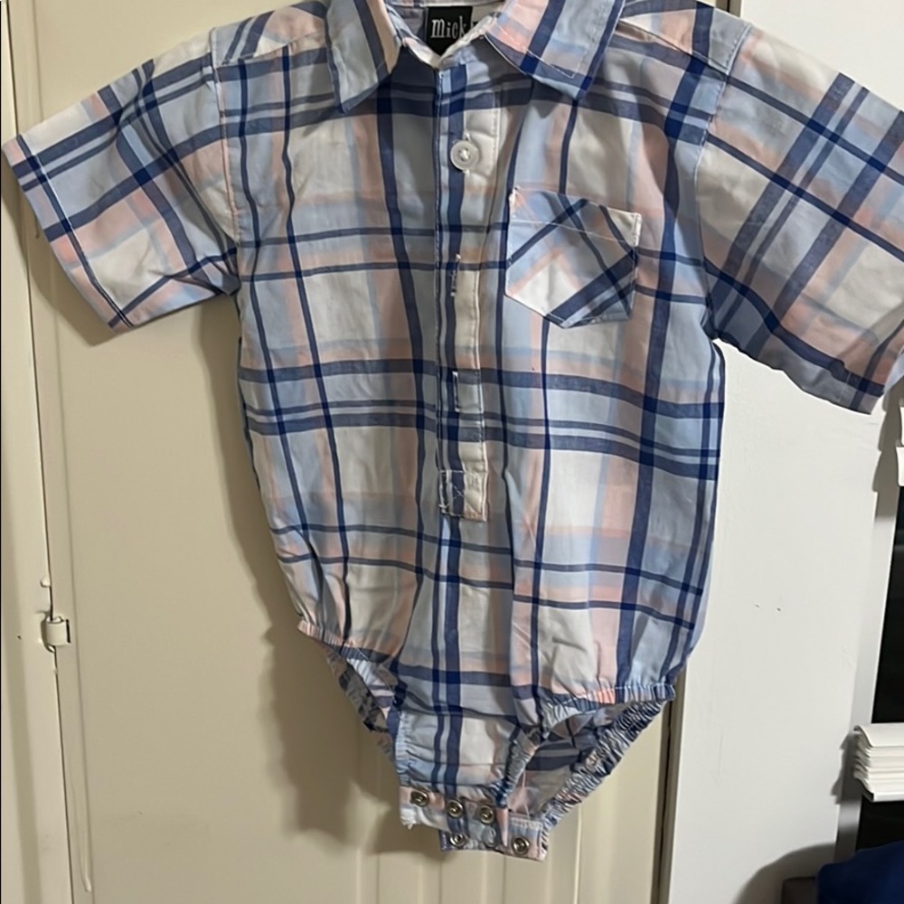 Multicolor boy dressy onesie
